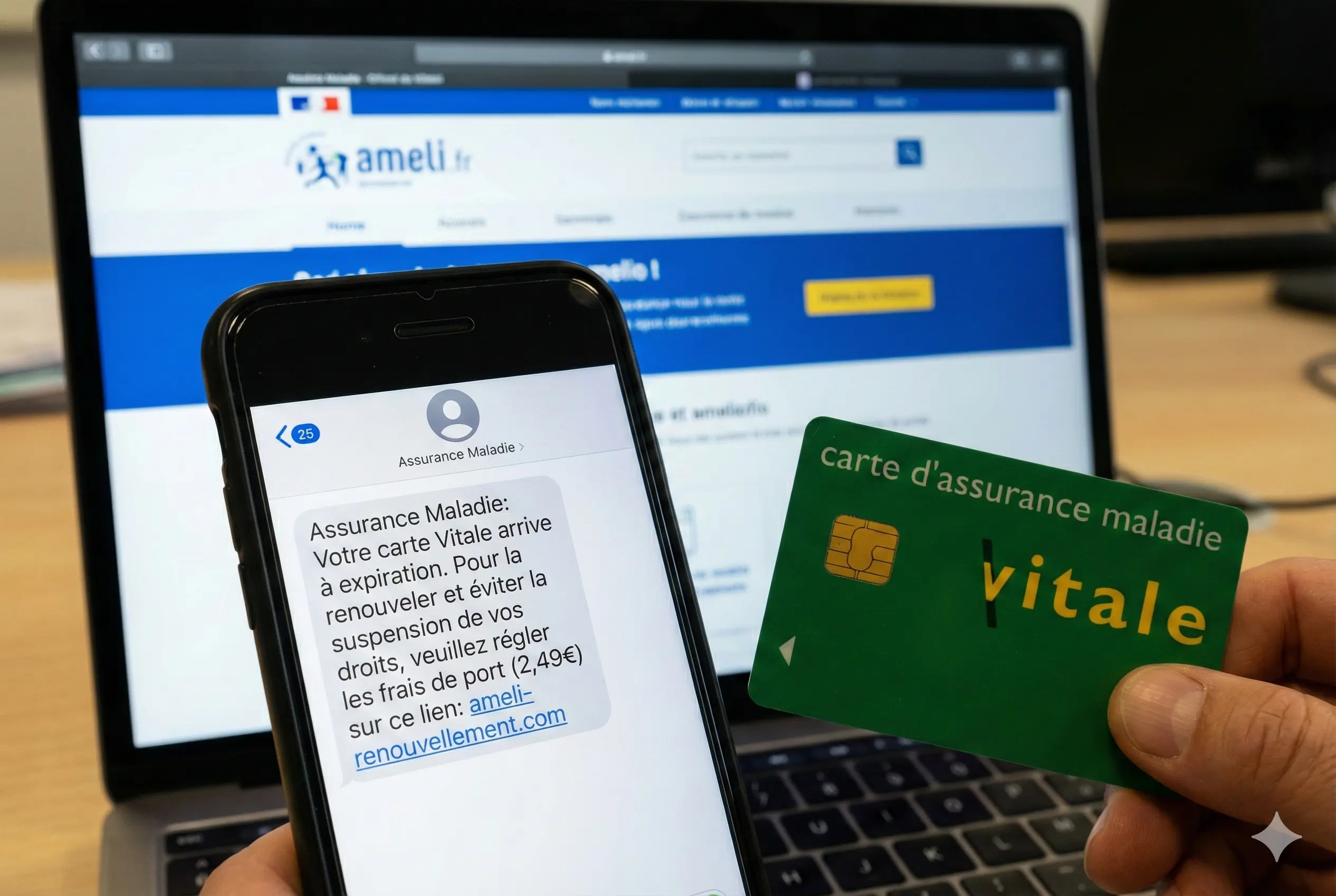 Arnaque à la Carte Vitale : Le SMS qui vous Coûte Cher